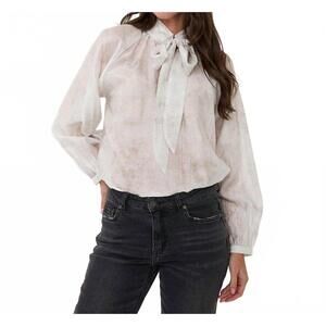 NEW ESQUALO raglan shawl collar blouse in off white